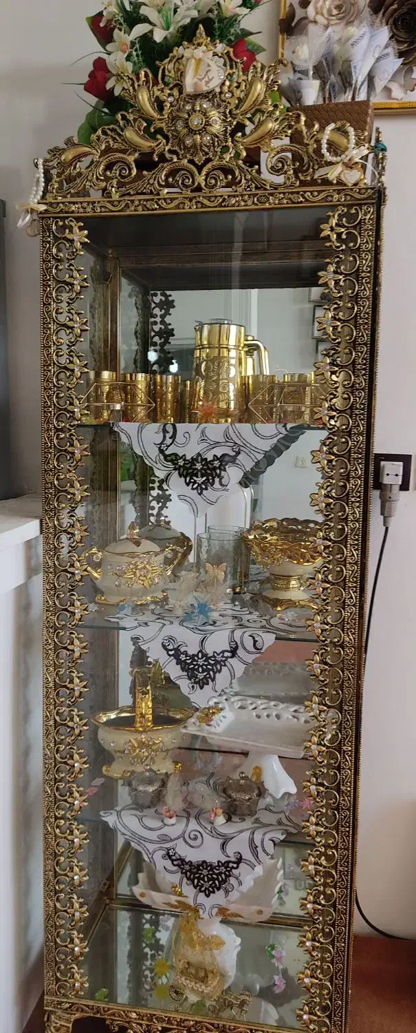 بوفه ساعت ایستاده و زیر تی وی برنز|بوفه، ویترین، کنسول|قیدار, |دیوار