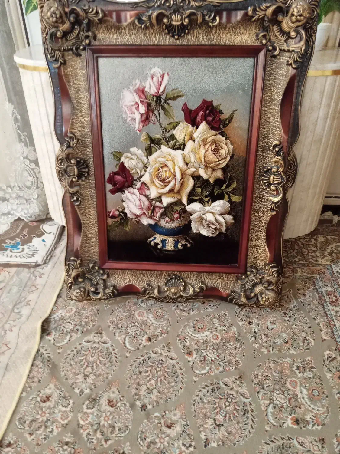 تابلو فرش نو اصلا استفاده نشده کادو بوده|تابلو فرش|ورامین, ورامین|دیوار