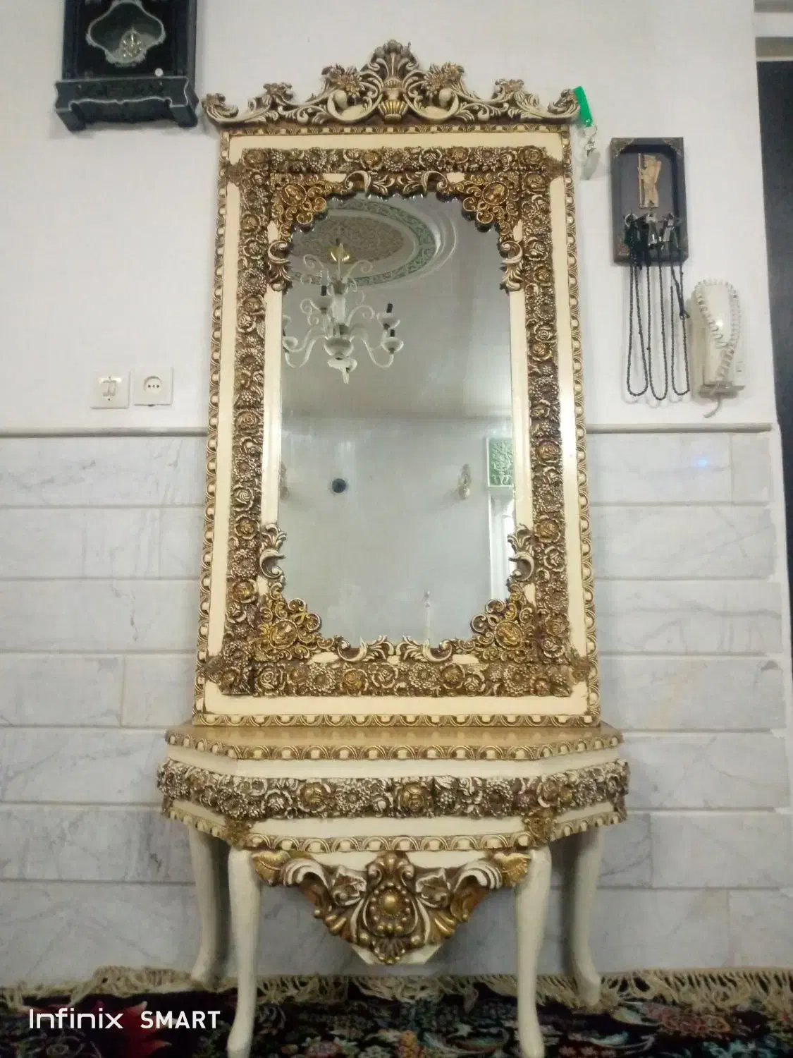 کنسول آینه تمز سالم|بوفه، ویترین، کنسول|قم, انسجام|دیوار