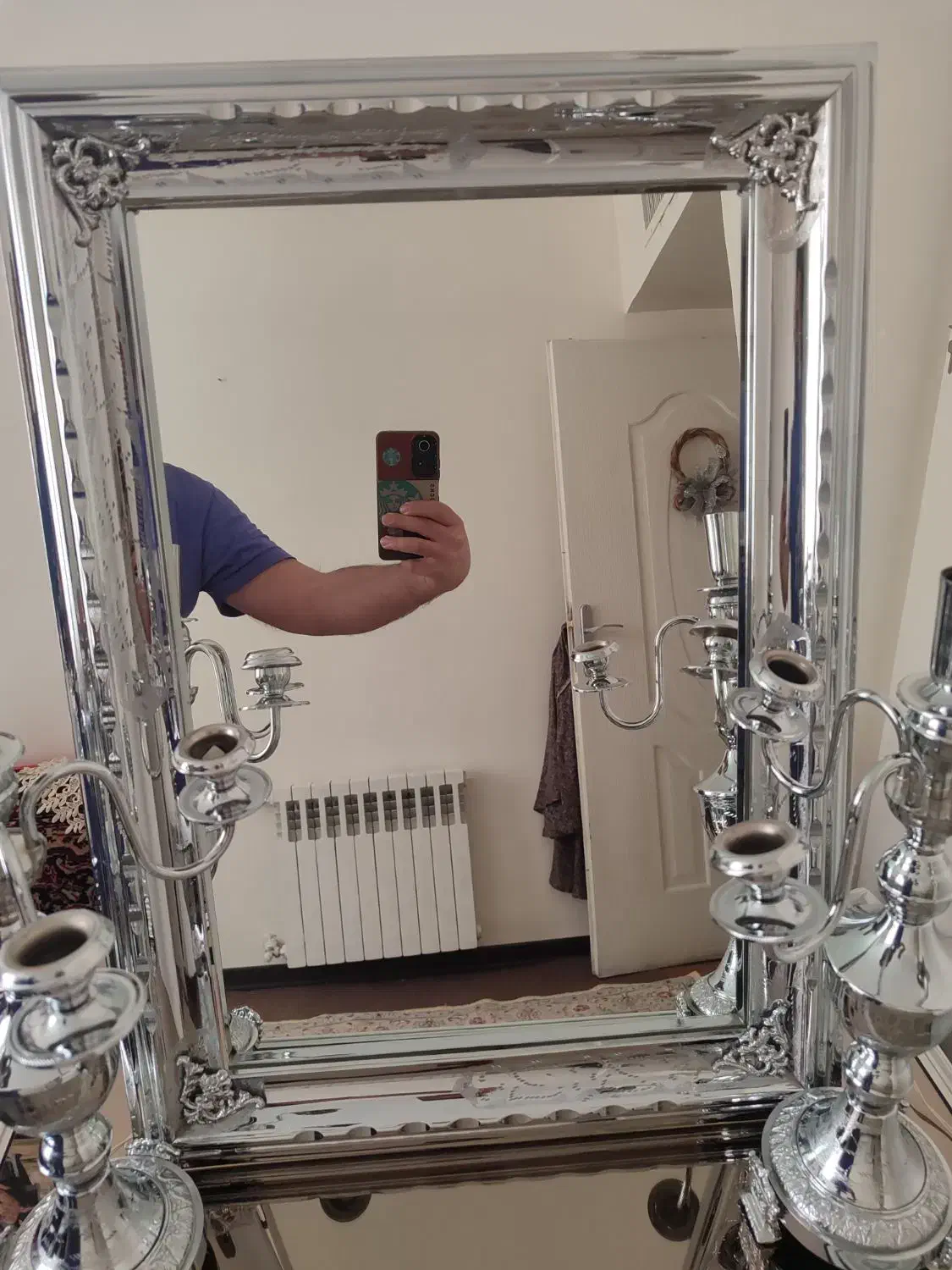 آینه و شمعدان برنجی پایه آینه|کلکسیون اشیاء عتیقه|تهران, جوادیه تهرانپارس|دیوار