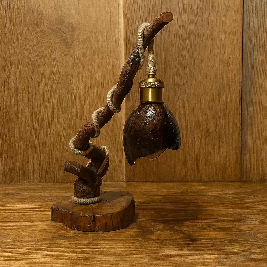 آباژور  دست‌ساز چوبی|چراغ خواب و آباژور|تهران, قصر فیروزه ۲|دیوار