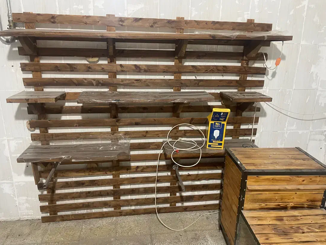 دکور چوبی|کتابخانه، شلف، قفسه‌های دیواری|تربت‌حیدریه, شهرک ولیعصر|دیوار