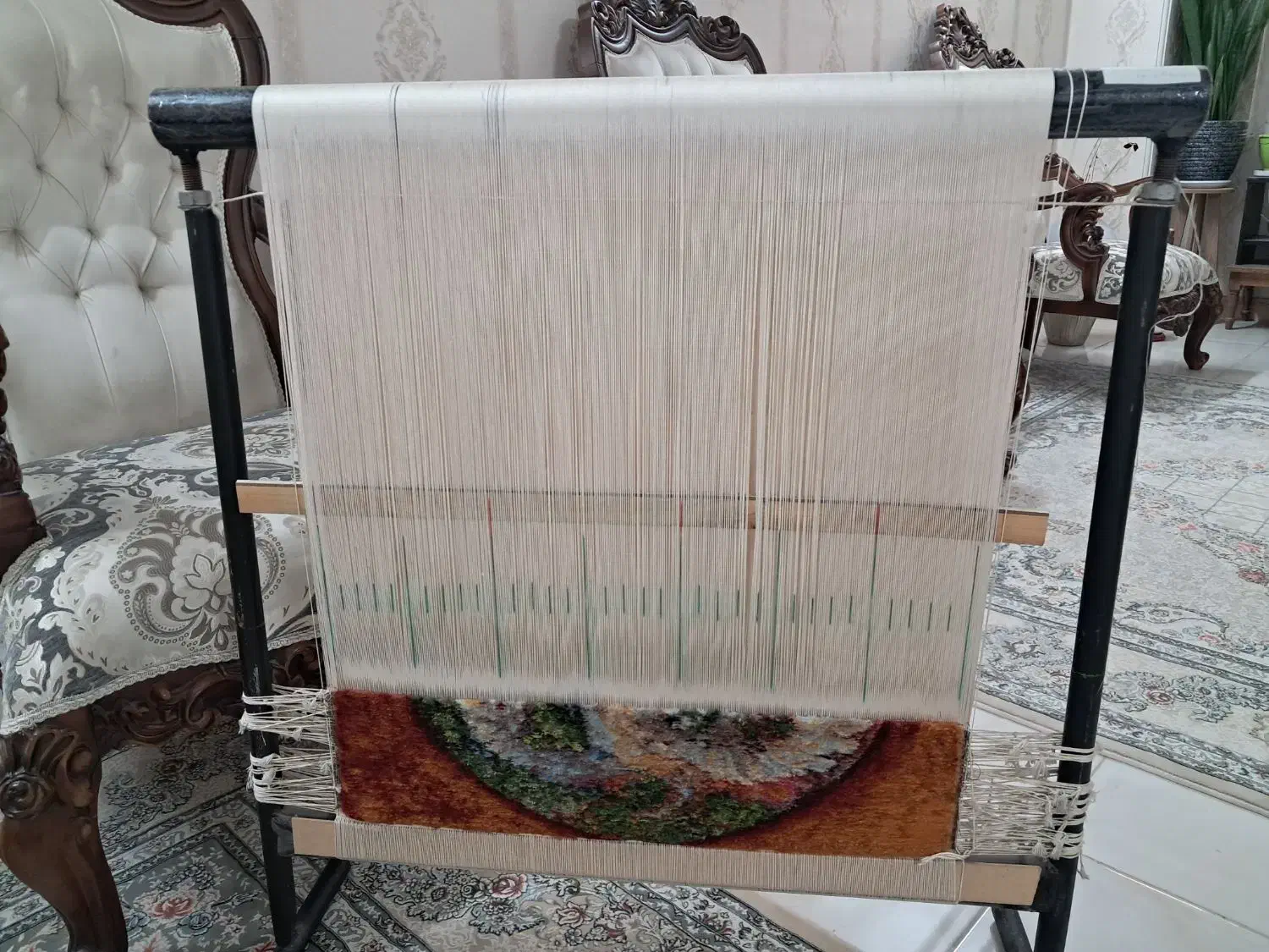 تابلو فرش چله ابریشم|تابلو فرش|تهران, جمهوری|دیوار