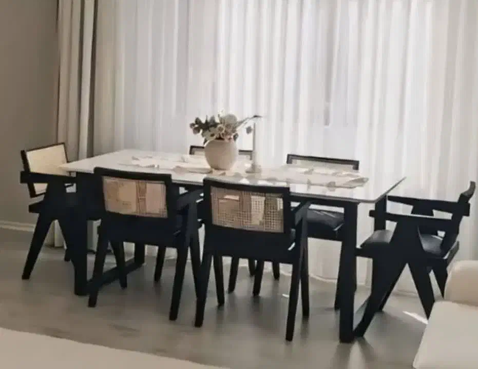 میز وصندلی نهار خوری مدل پایه هشتی کلاسیک|میز و صندلی غذاخوری|برخوار, |دیوار