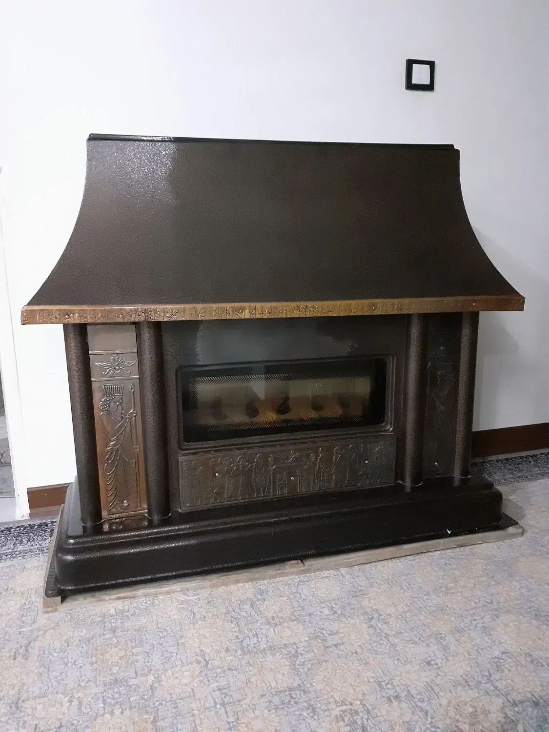 بخاری طرح شومینه بزرگ|بخاری، هیتر، شومینه|فردیس, شهرک ارم|دیوار