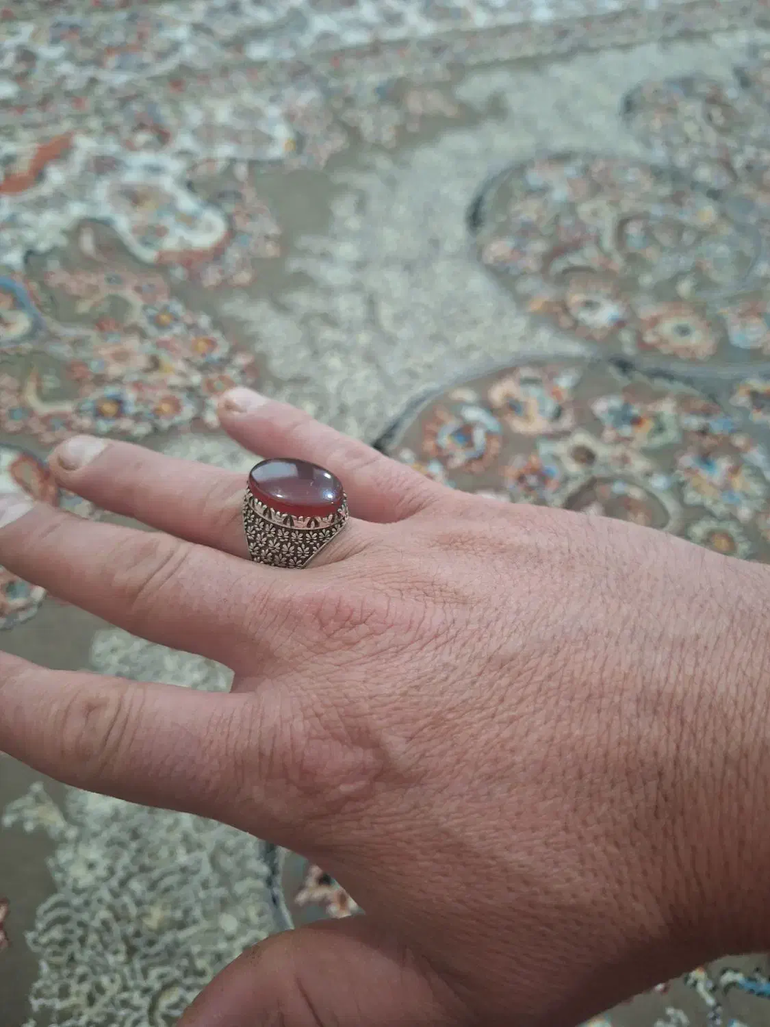 انگشتر نقره چهل گل|زیورآلات و اکسسوری|سرپل ذهاب, |دیوار