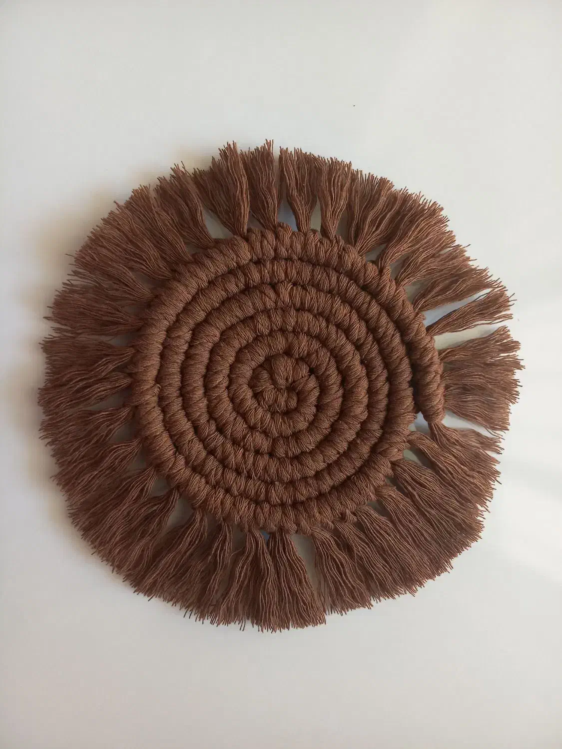 زیر لیوانی مکرومه گرد|صنایع دستی و سایر لوازم تزئینی|شیراز, درکی|دیوار