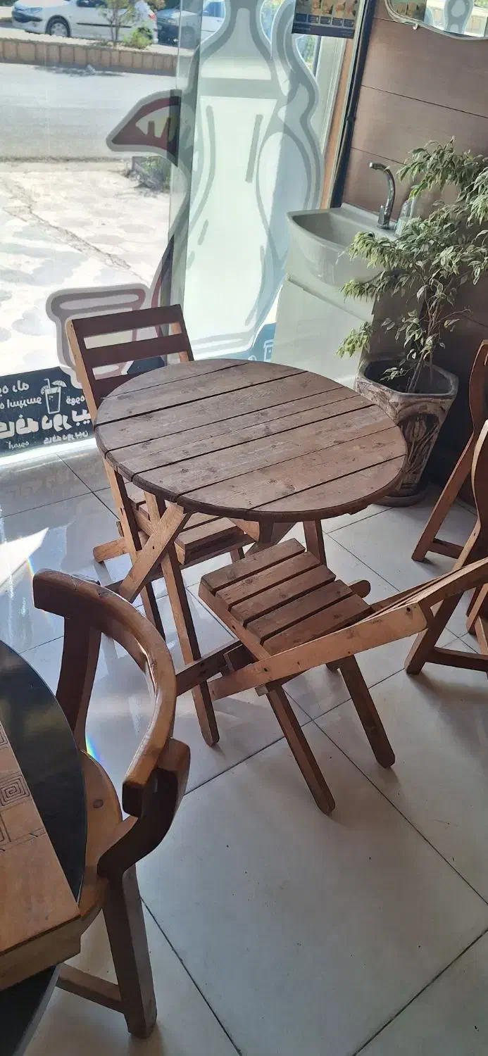 میز و صندلی تاشو چوبی|میز و صندلی غذاخوری|کازرون, |دیوار