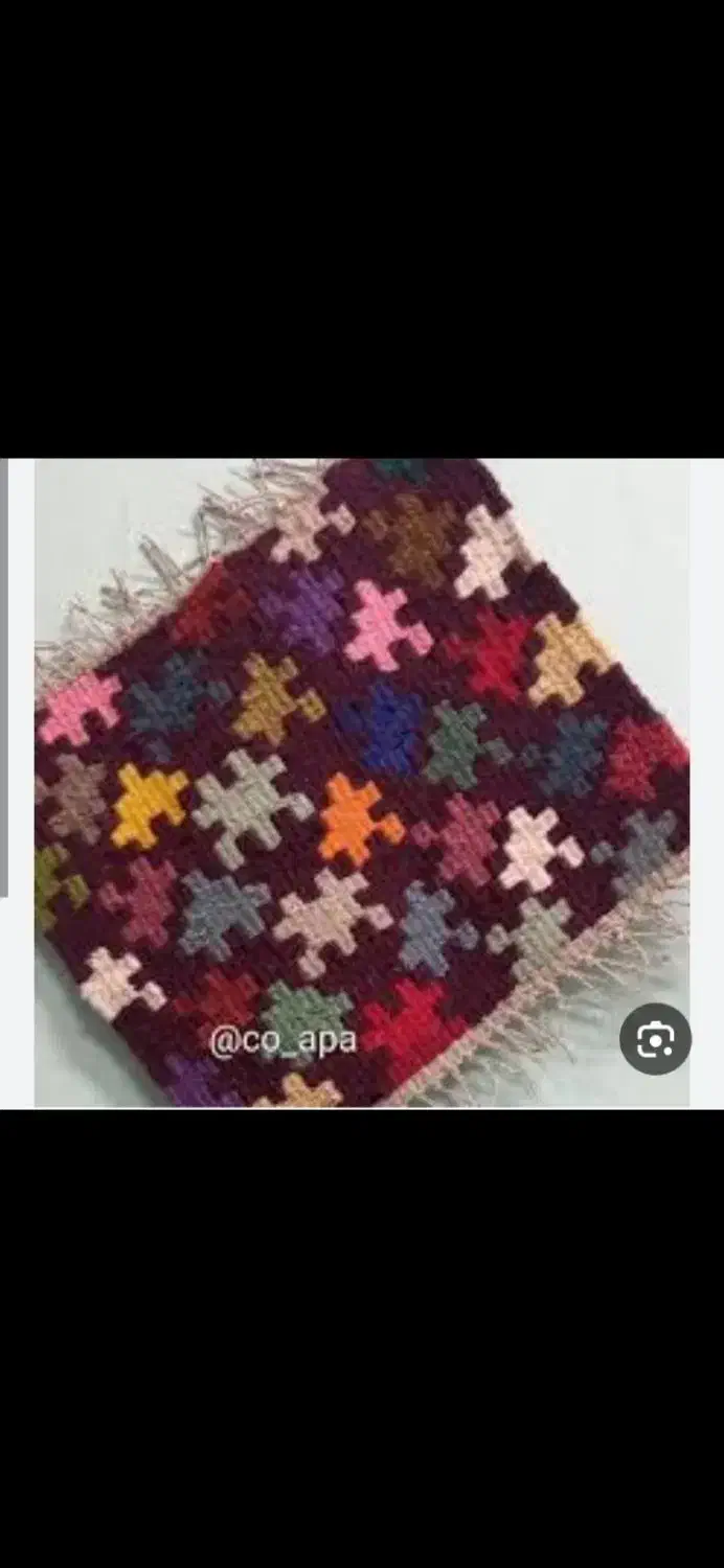 گلیم دستبافت اندازه۳۰ در۳۰ جنس اکرولیک،کاملا نو|گلیم، جاجیم، گبه|ری, دولت‌آباد|دیوار