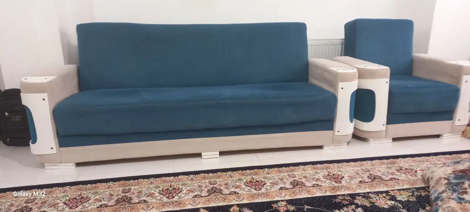 یک دست مبل راحتی تخت شو ۸نفره|مبلمان خانگی و میز عسلی|الوند, |دیوار