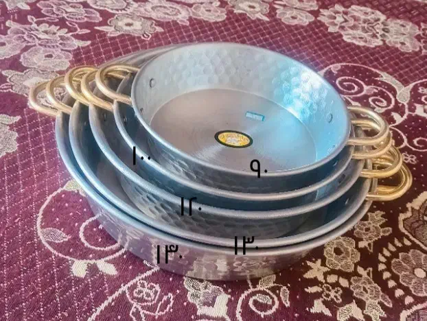 ماهیتابه|ظروف پخت‌وپز|گله دار, |دیوار