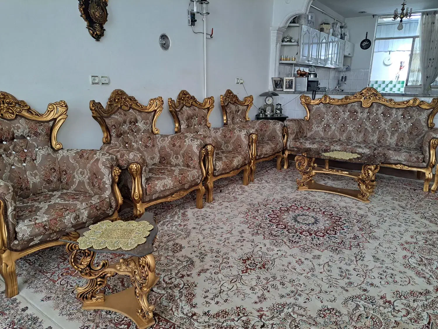 دودست مبل راحتی ۷نفره. سلطنتی ۹نفره|مبلمان خانگی و میز عسلی|خرمدره, |دیوار
