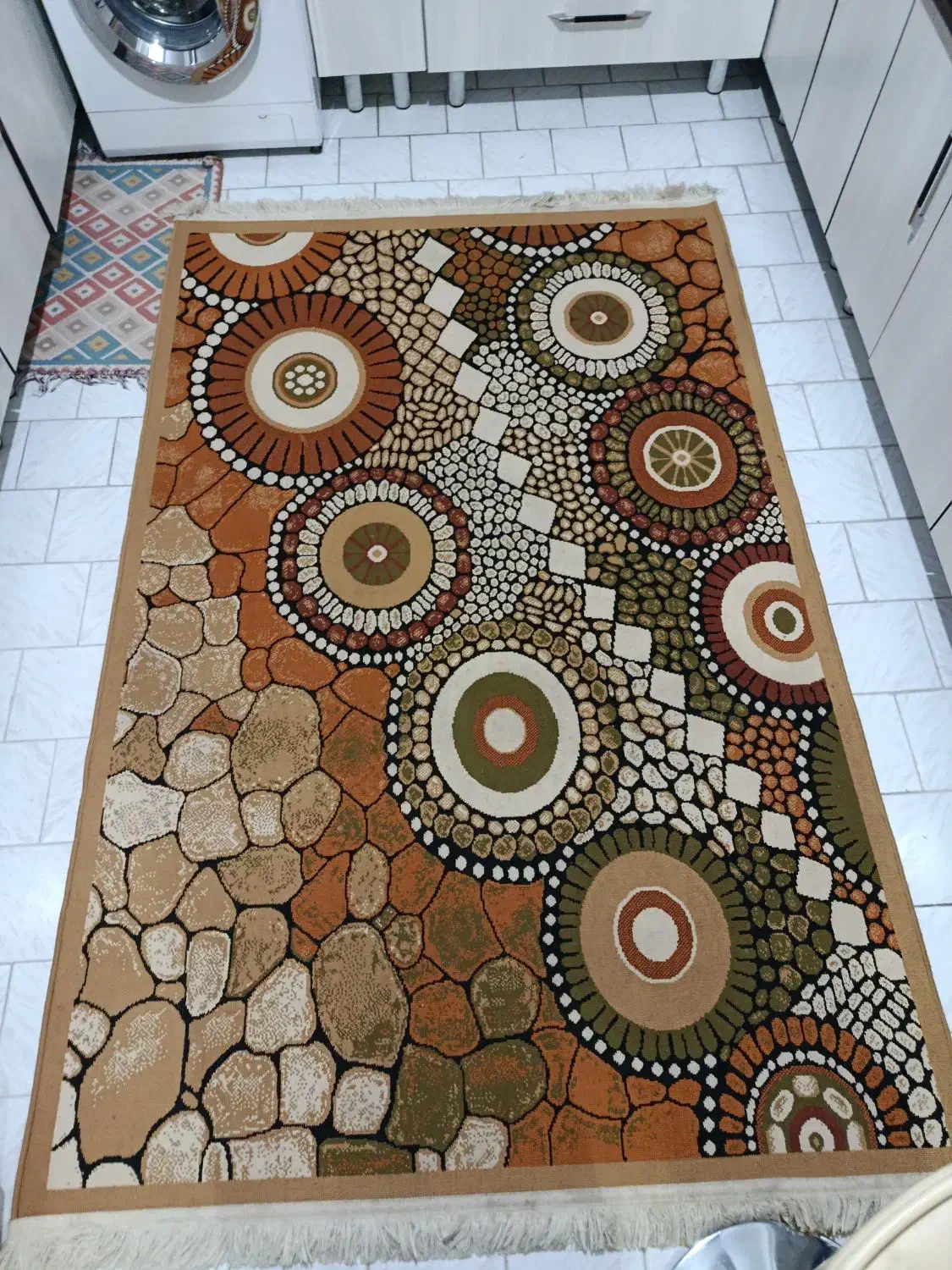 گلیم فرش ۴متری نو وسالم|گلیم، جاجیم، گبه|خرم‌آباد, |دیوار