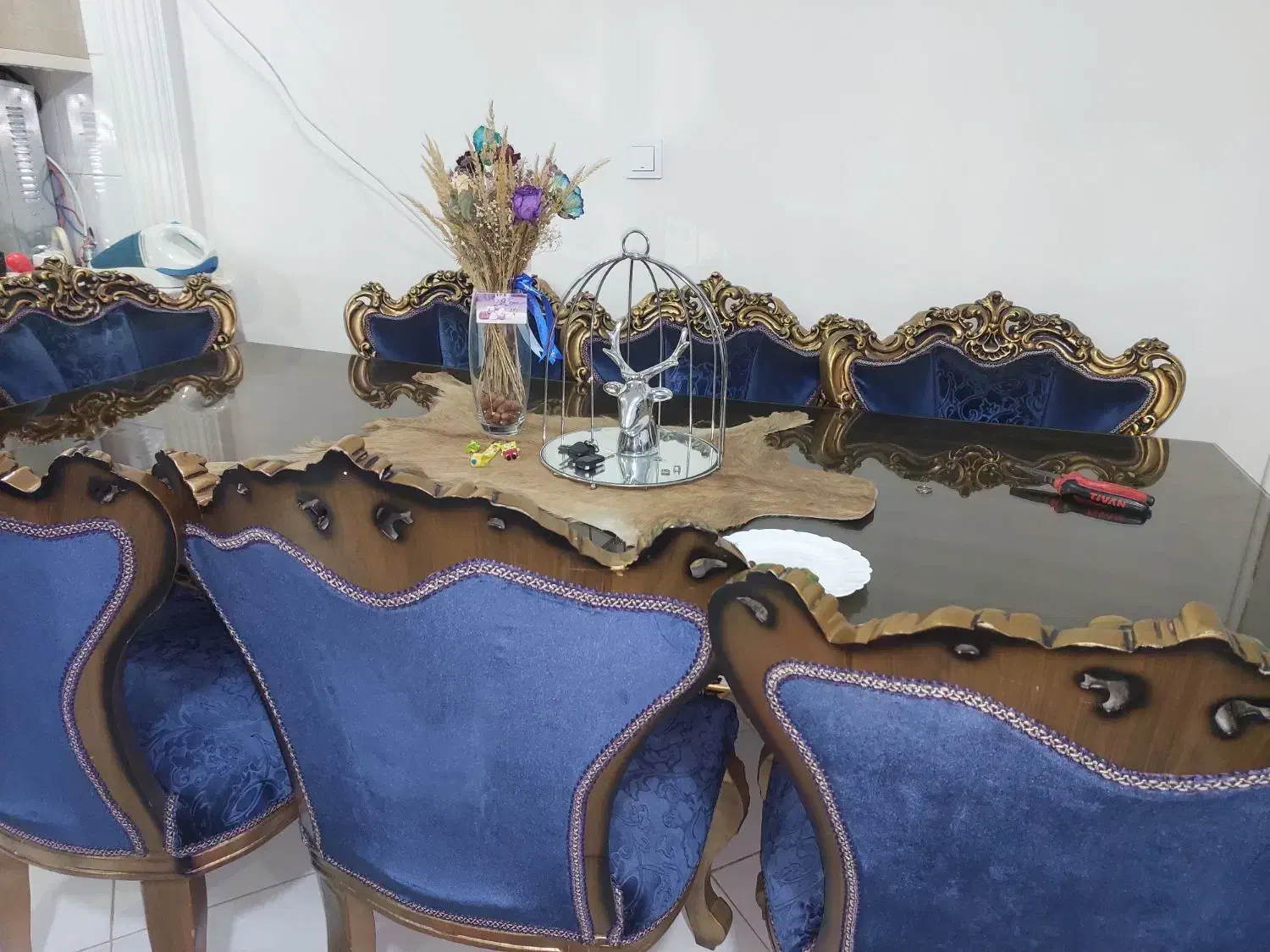 میز ناهار خوری|میز و صندلی غذاخوری|مشکیندشت, |دیوار