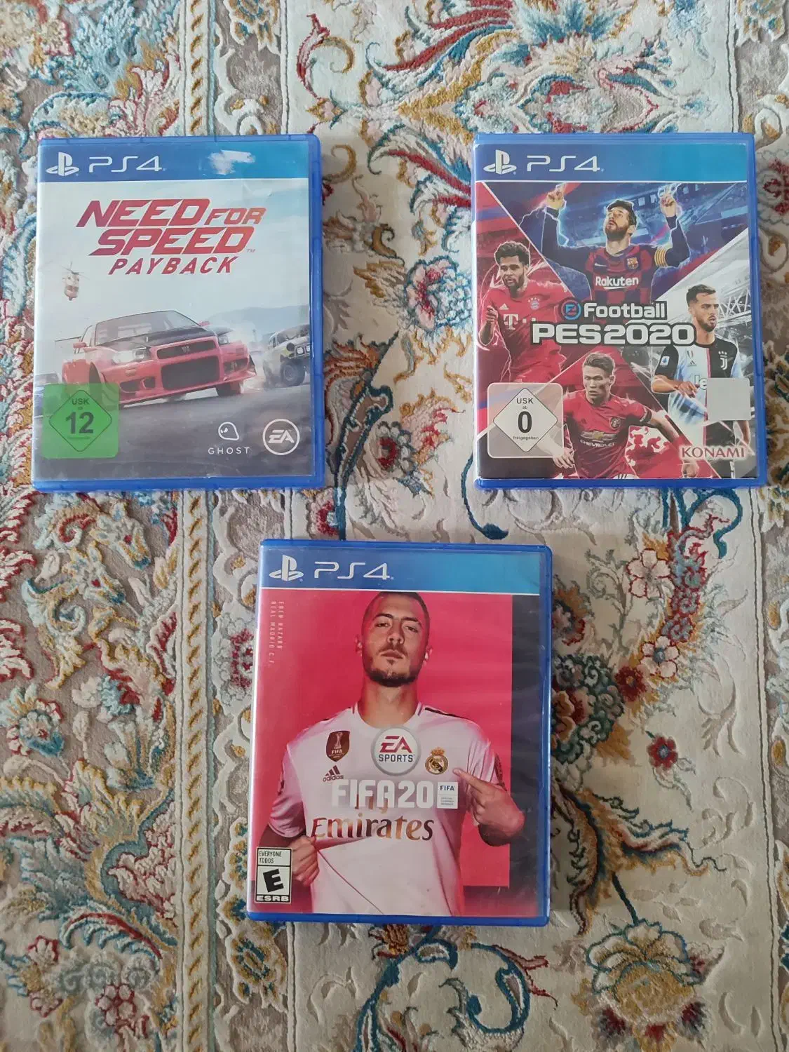 ۳تا دیسک بازی ps4 .pes2020.fifa20.need for speed|کنسول، بازی ویدئویی و آنلاین|تهران, آذری|دیوار