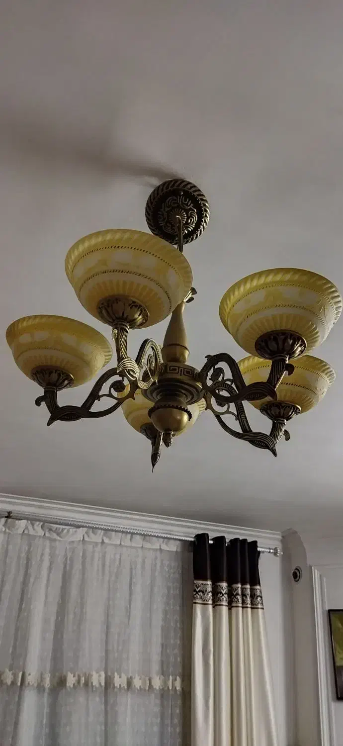 لوستر۵شاخه شیک|لوستر و چراغ آویز|سمنان, |دیوار