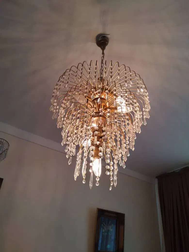 لوستر رنگ ثابت ده لامپه|لوستر و چراغ آویز|سراب, |دیوار