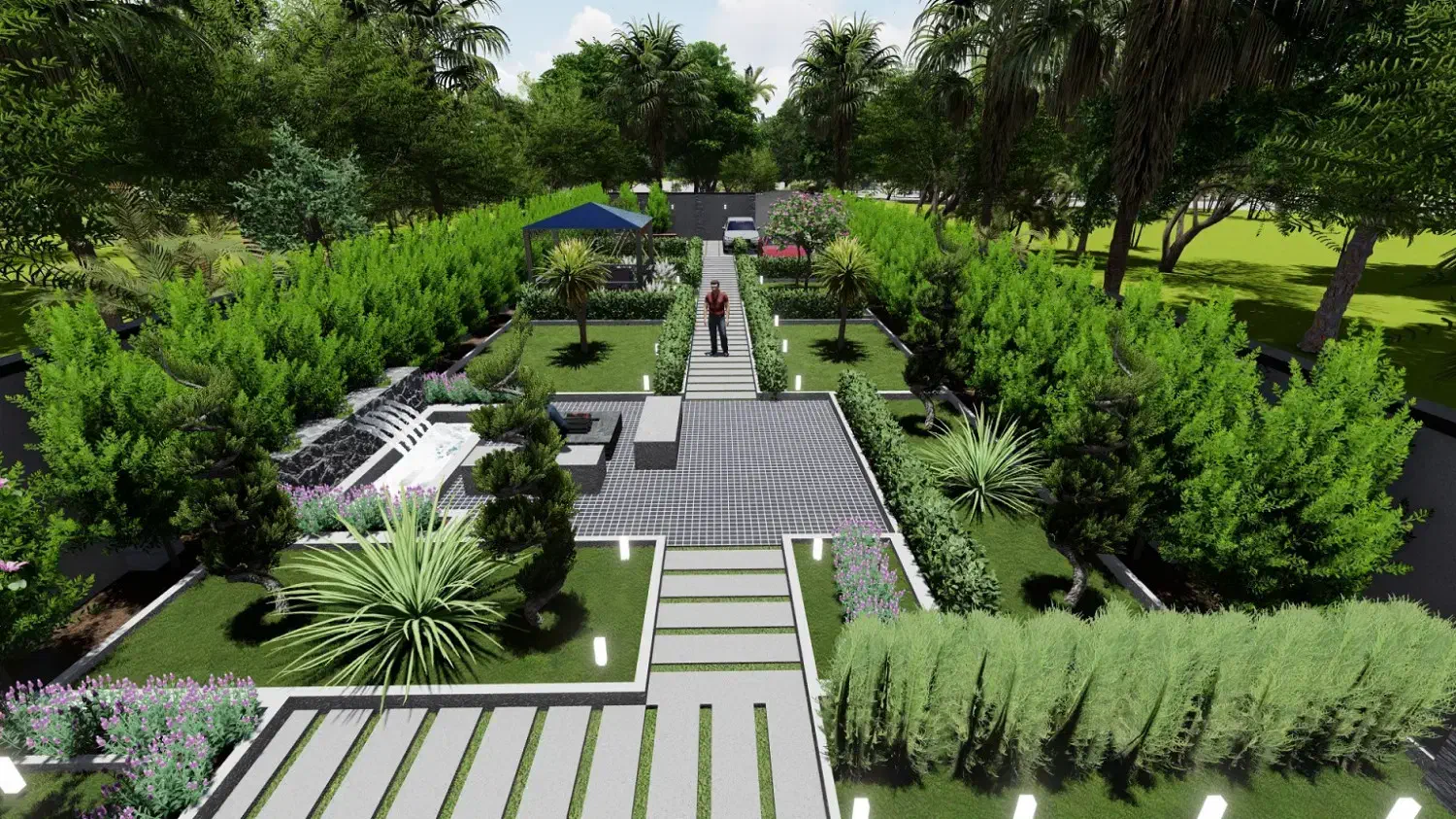 طراحی ویلا نقشه کشی اتوکد محوطه سازه نما سه بعدی|خدمات پیشه و مهارت|چالوس, |دیوار