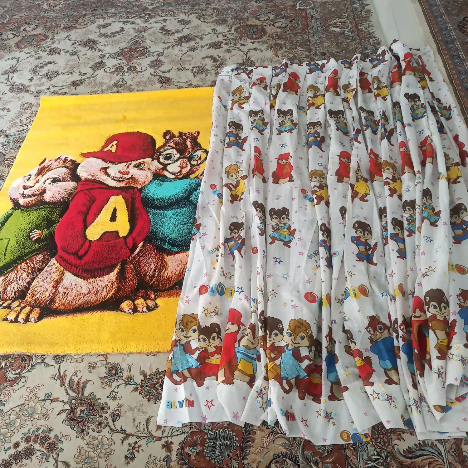 فرش و پرده اتاق کودک ست آلوین و دوستان|فرش|نسیمشهر, |دیوار