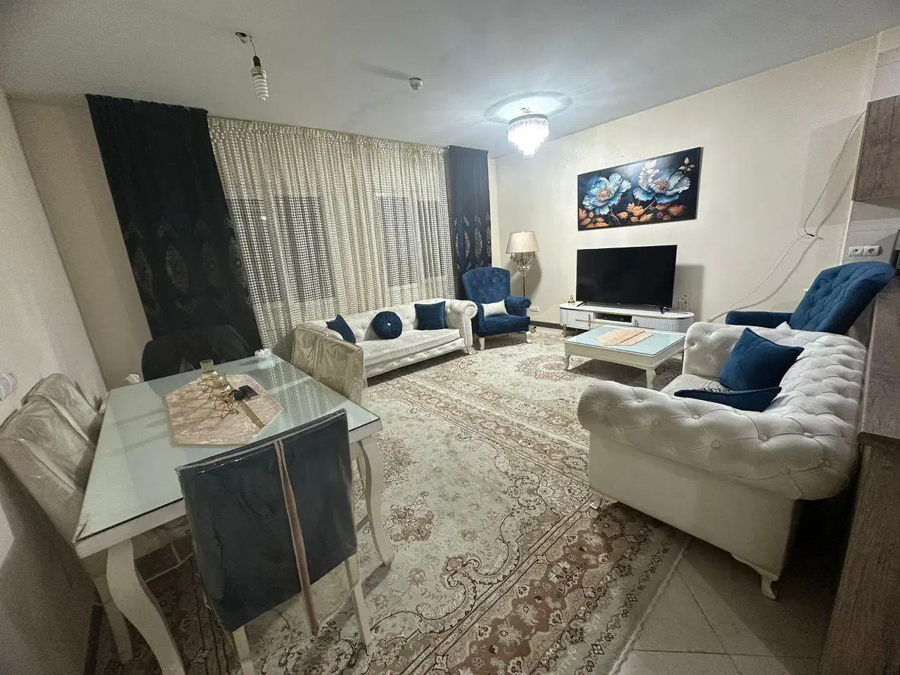 مبلمان ۷نفره چسترهمراه جلو مبلی ومیزنهارخوری ۷نفره|مبلمان خانگی و میز عسلی|اندیشه, اندیشه فاز ۳|دیوار