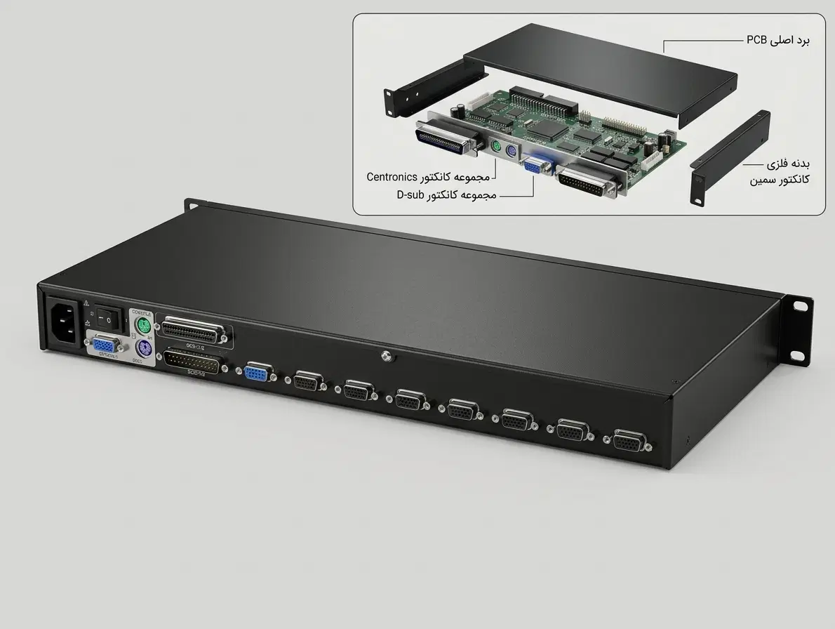 سوییچ کیویام ۸ پورت 8-Port KVM Switch|مودم و تجهیزات شبکه|تهران, بهار|دیوار