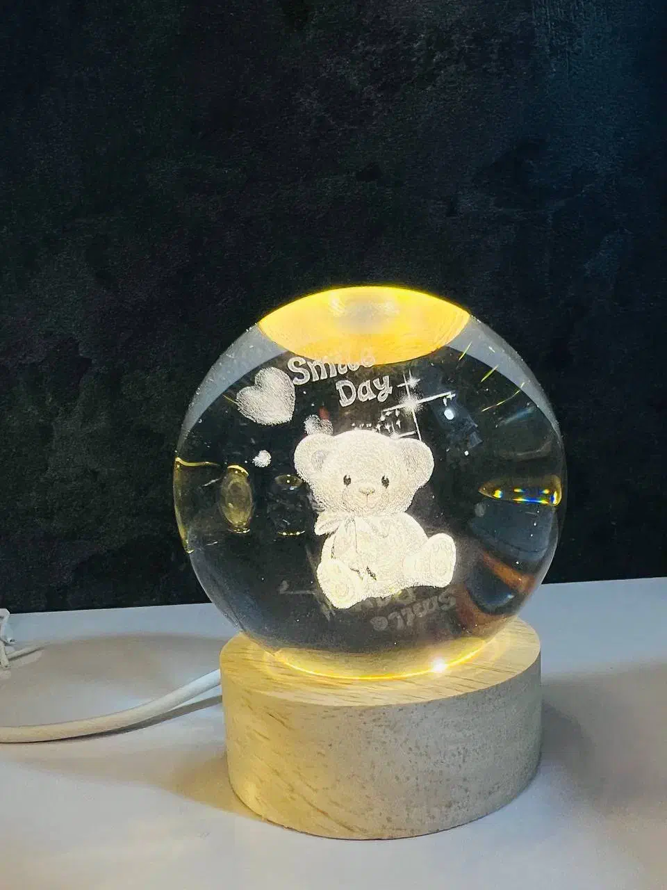 گوی کریستال دکوری و شب خواب جدید کریستالی|چراغ خواب و آباژور|شیراز, گود عربان|دیوار