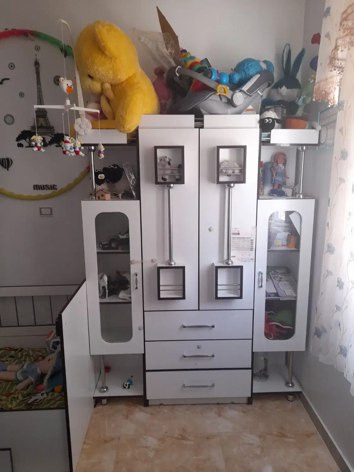 تخت وکمد کودک و نوجوان شازند|تخت و سرویس خواب|شازند, |دیوار