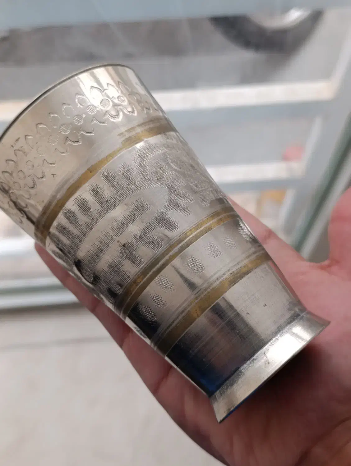 6عدد لیوان قدیمی برنج|کلکسیون اشیاء عتیقه|رفسنجان, |دیوار