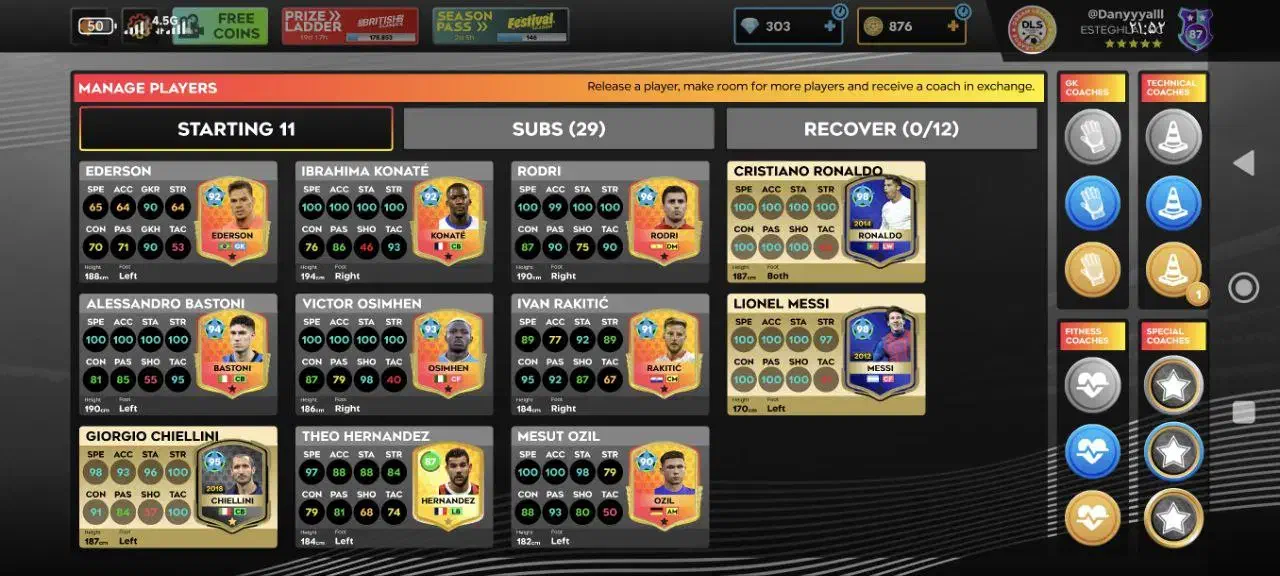 اکانت دریم لیگ|کنسول، بازی ویدئویی و آنلاین|قم, دورشهر|دیوار