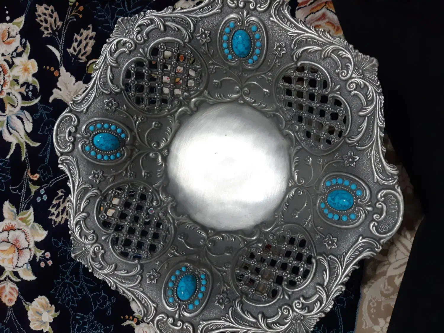 جا میوه نقره کوب|ظروف سرو و پذیرایی|خرم‌آباد, |دیوار