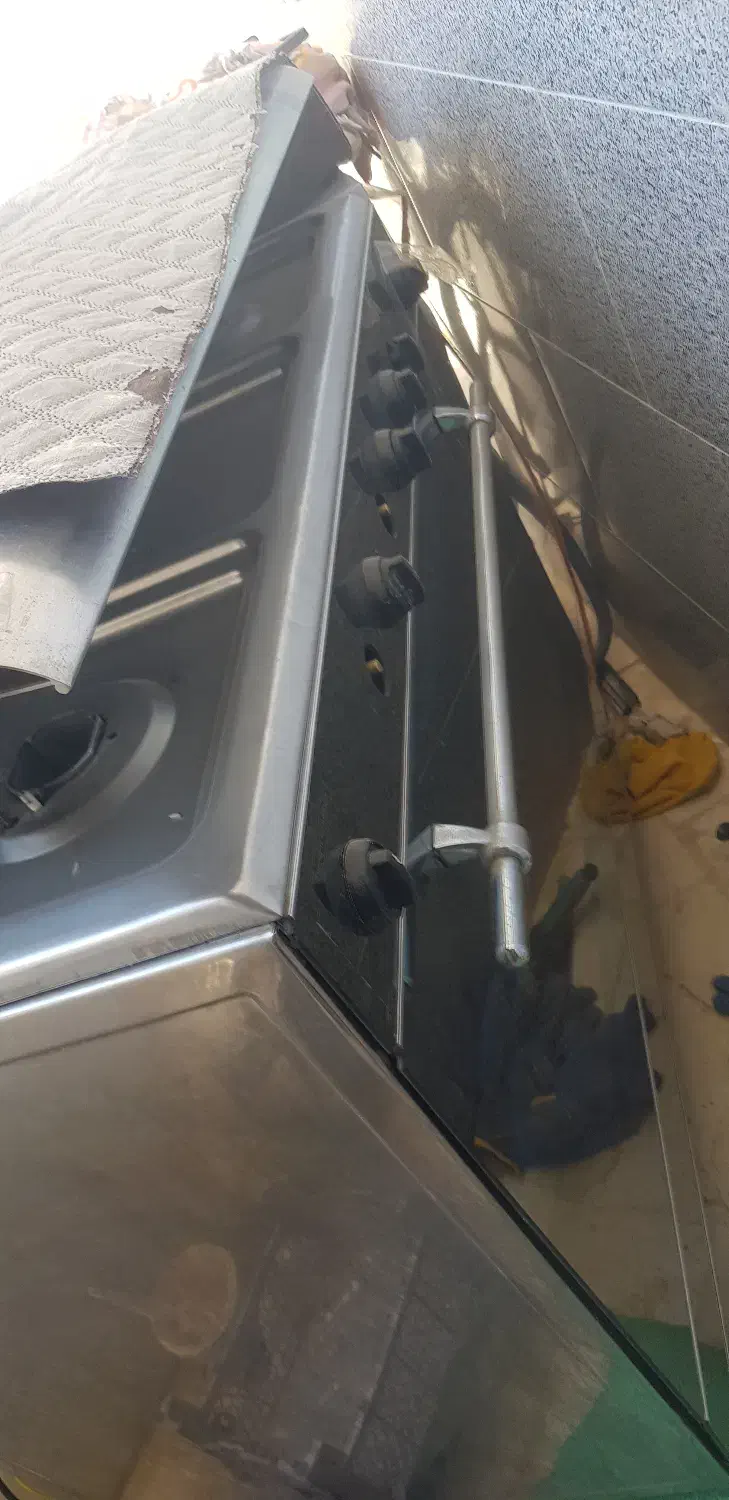 گاز فر دار استیل جنس درجه|اجاق گاز و لوازم برقی پختوپز|الیگودرز, |دیوار