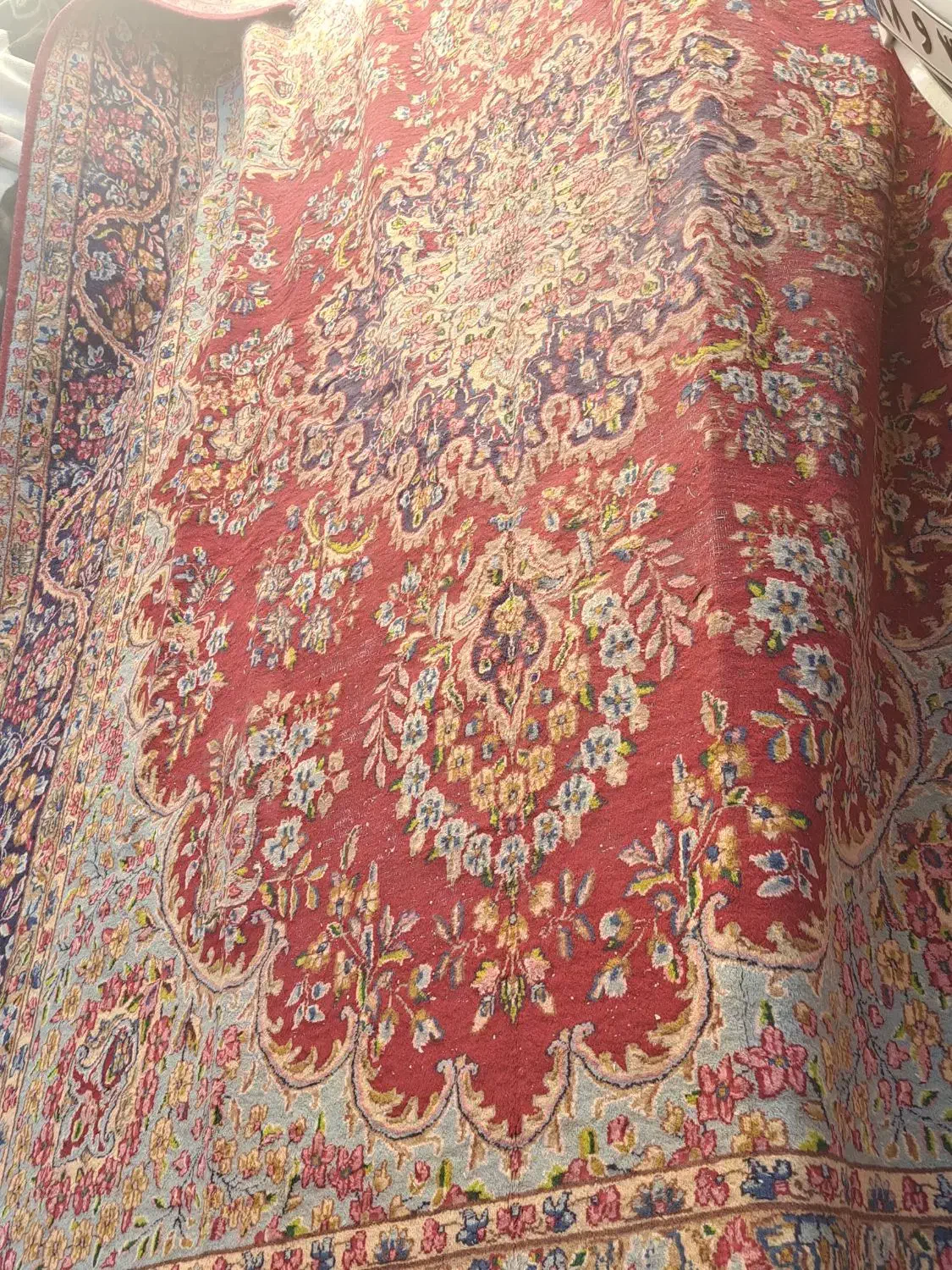 قالی دست باف رشید فرخی|فرش|کرمان, |دیوار