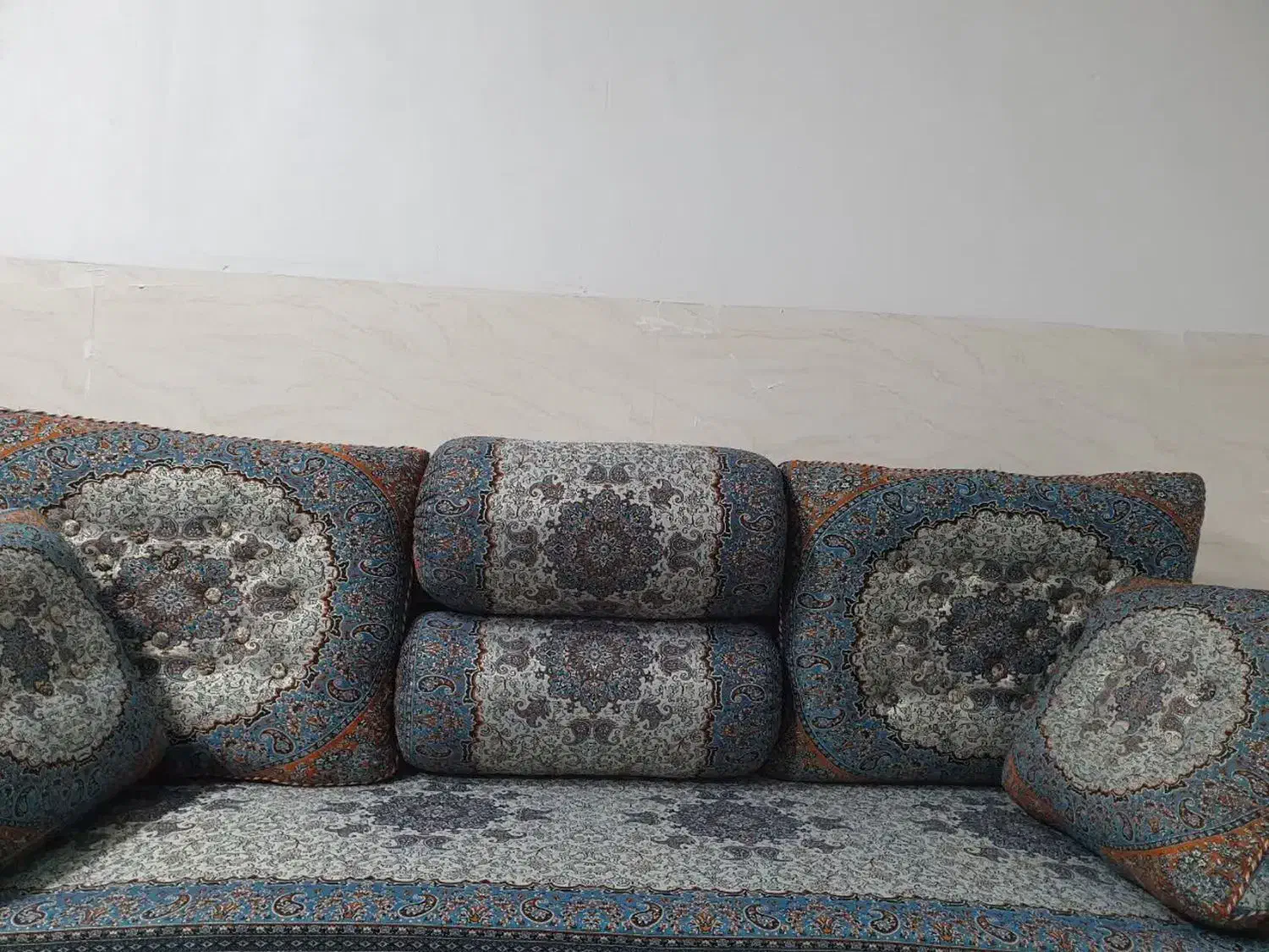 پشتی ترمه یزد ست خان نشین ۷ تیکه|پشتی|یزد, |دیوار