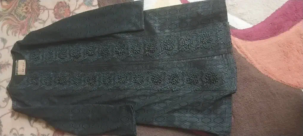 مانتومشکی مجلسی کارشده درحدنو|لباس|تبریز, |دیوار