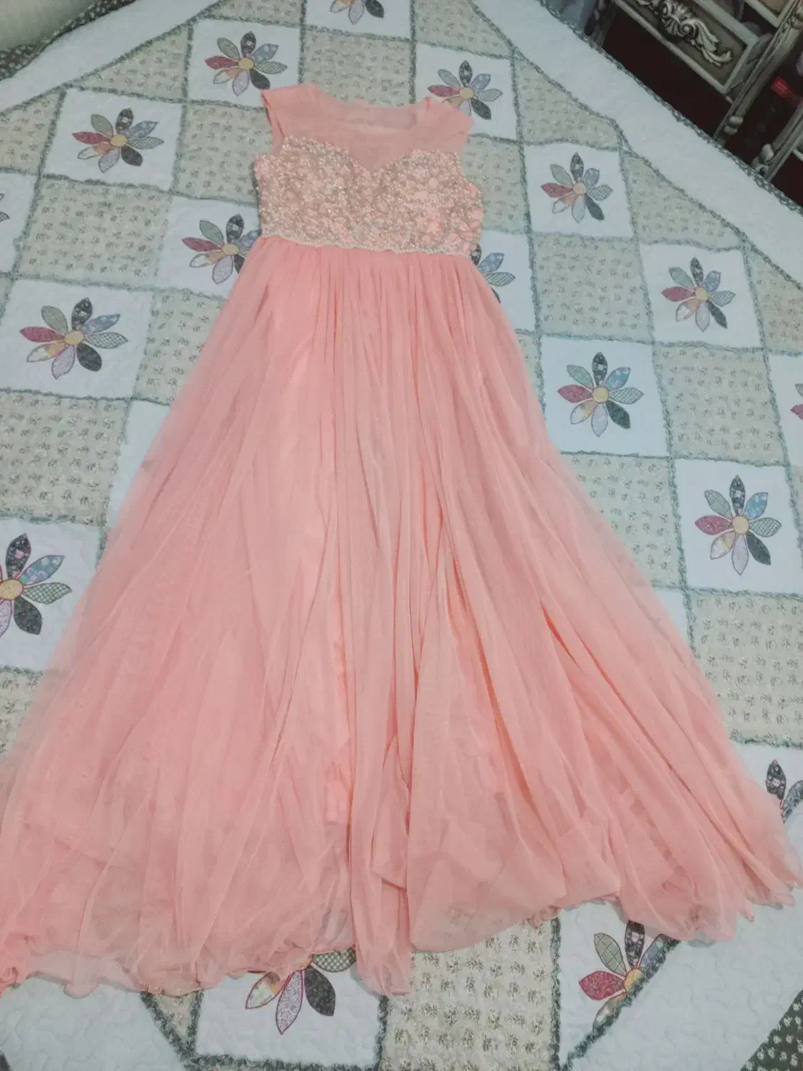 لباس مجلسی مروارید دوزی دامن تور|لباس|قرچک, پارس سرام|دیوار