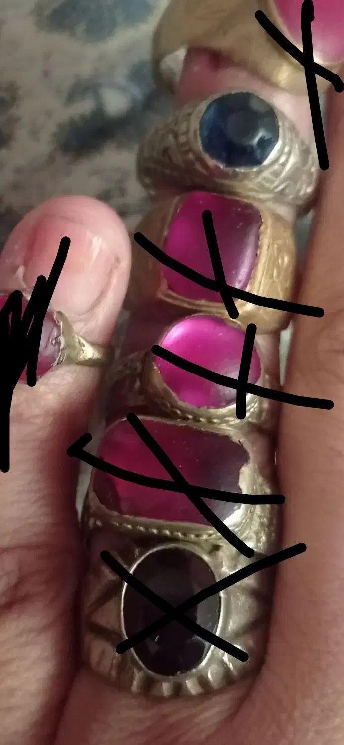 انگشترهای یاقوت اصل قاجاری|کلکسیون اشیاء عتیقه|تهران, افسریه شمالی|دیوار