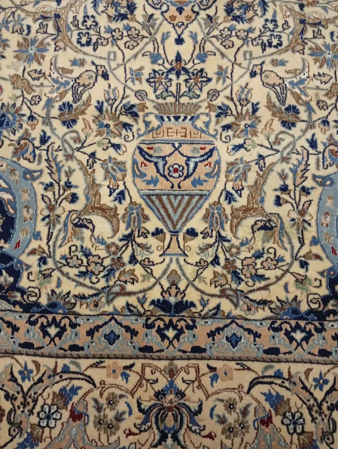 فرش نایین اصفهان 9 متری نقشه زیر خاکی گل ابریشم|فرش|پردیس, فاز ۴|دیوار