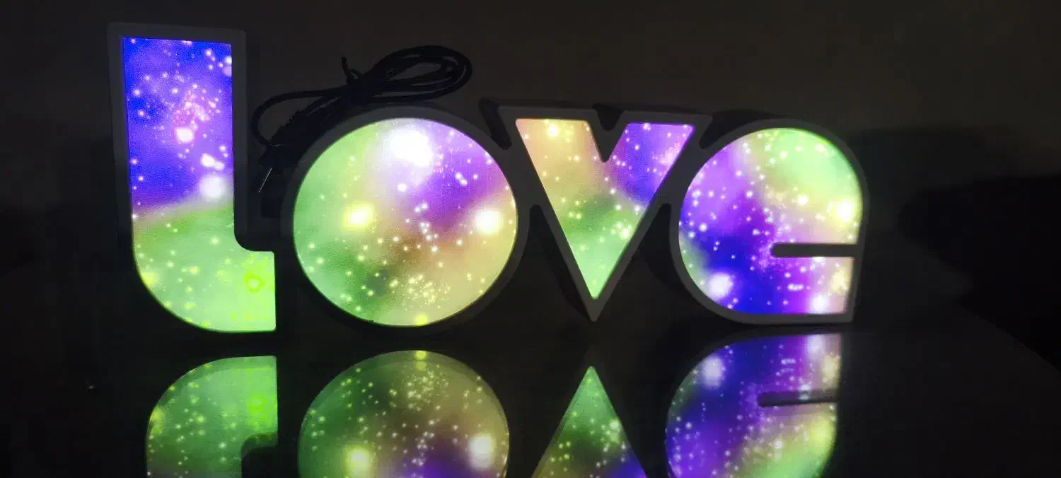 چراغ خواب طرح Love|چراغ خواب و آباژور|شیراز, گود عربان|دیوار