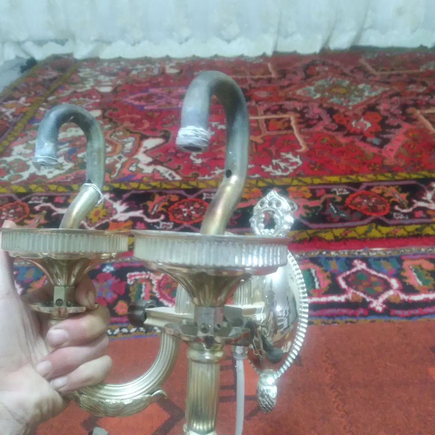 لوستربرنجی روشنایی گازی سنگین|لوستر و چراغ آویز|تبریز, |دیوار