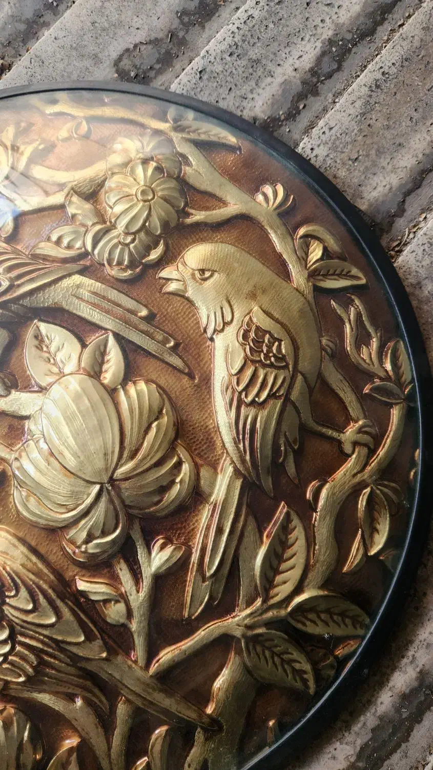 تابلو پرنده برنزی|کلکسیون اشیاء عتیقه|تهران, اختیاریه|دیوار