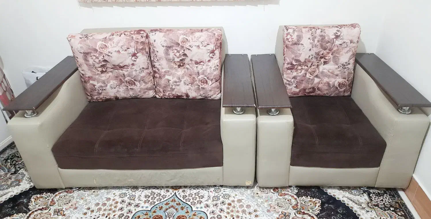 مبلمان کارکرده به همراه میز و عسلی|مبلمان خانگی و میز عسلی|شهرکرد, |دیوار