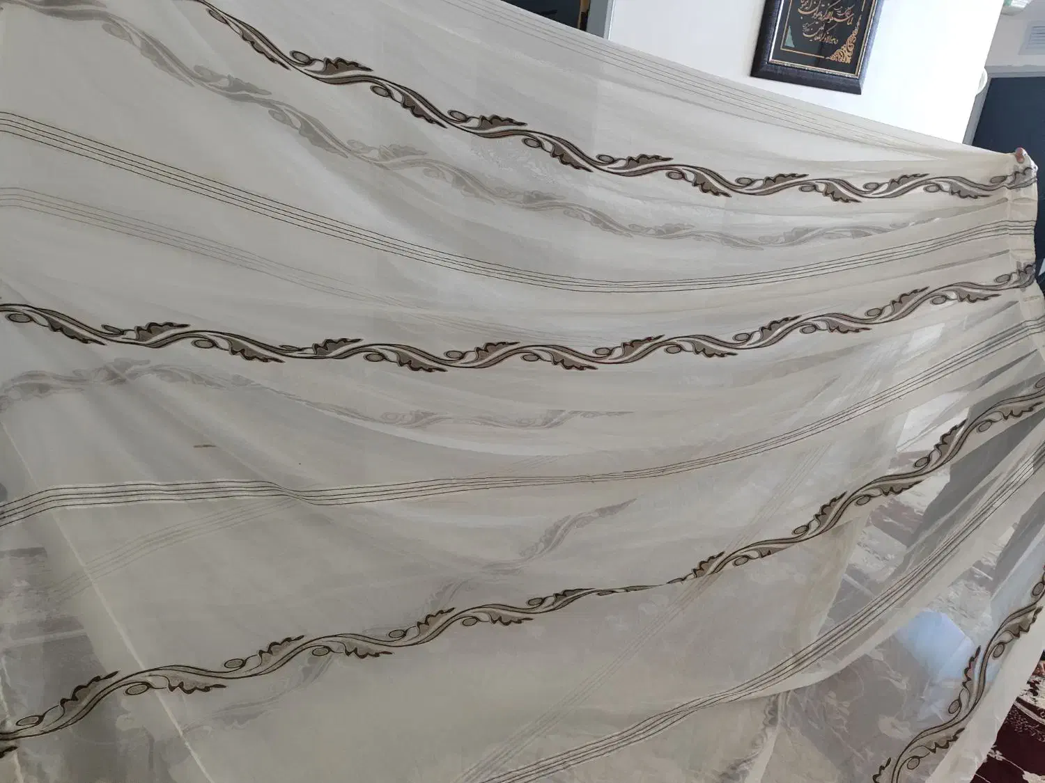 پرده پذیرایی نو|پرده، رانر، رومیزی|تربتحیدریه, شهرک ولیعصر|دیوار