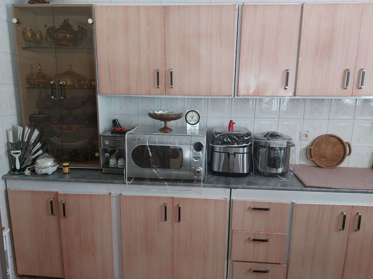 کابینت فلزی|آب‌چکان و نظم‌دهنده ظروف|خرم‌آباد, |دیوار