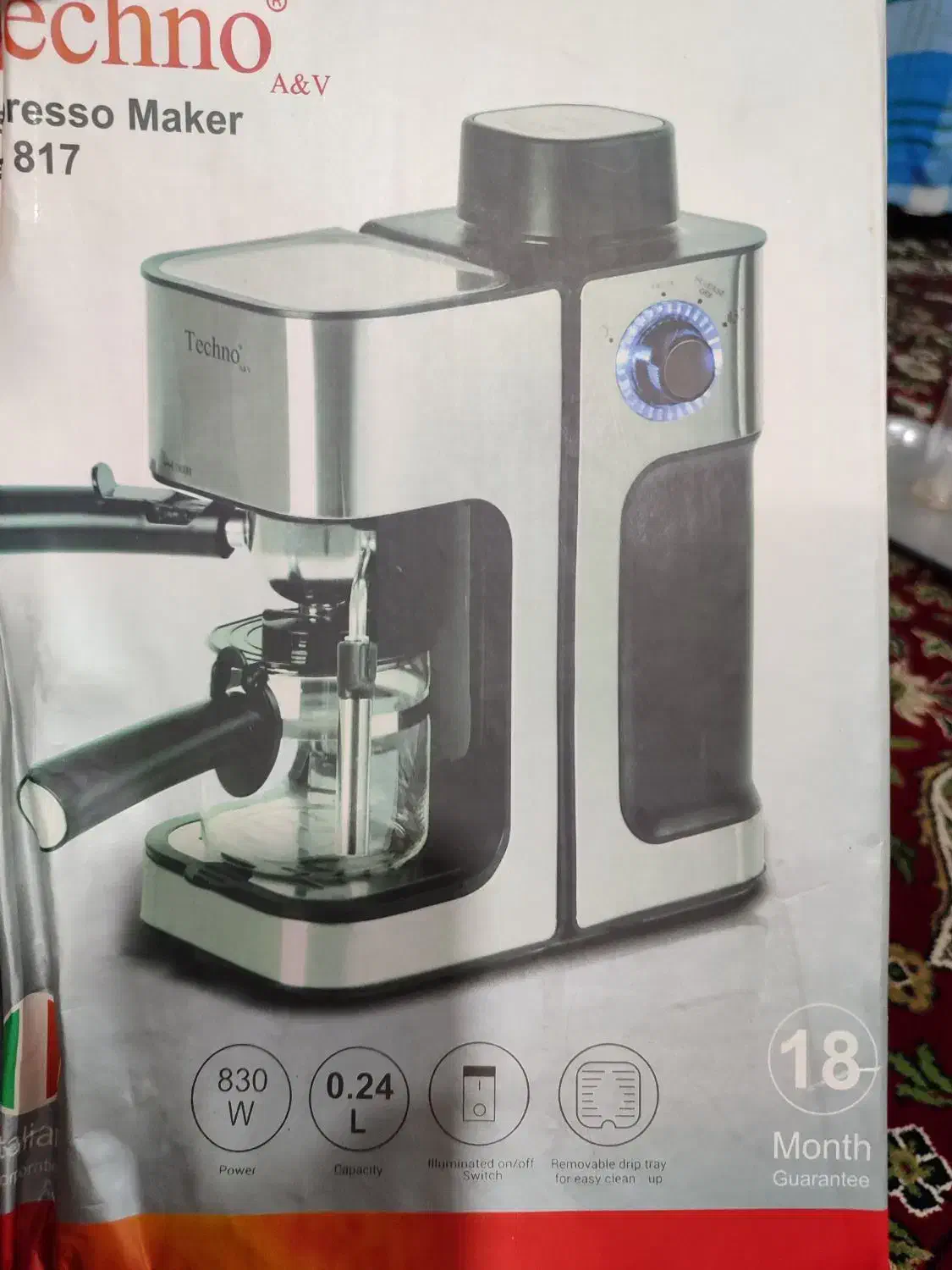 اسپرسو ساز تکنو|سماور، چای‌ساز، قهوه‌ساز|شیراز, کلاهدوز|دیوار