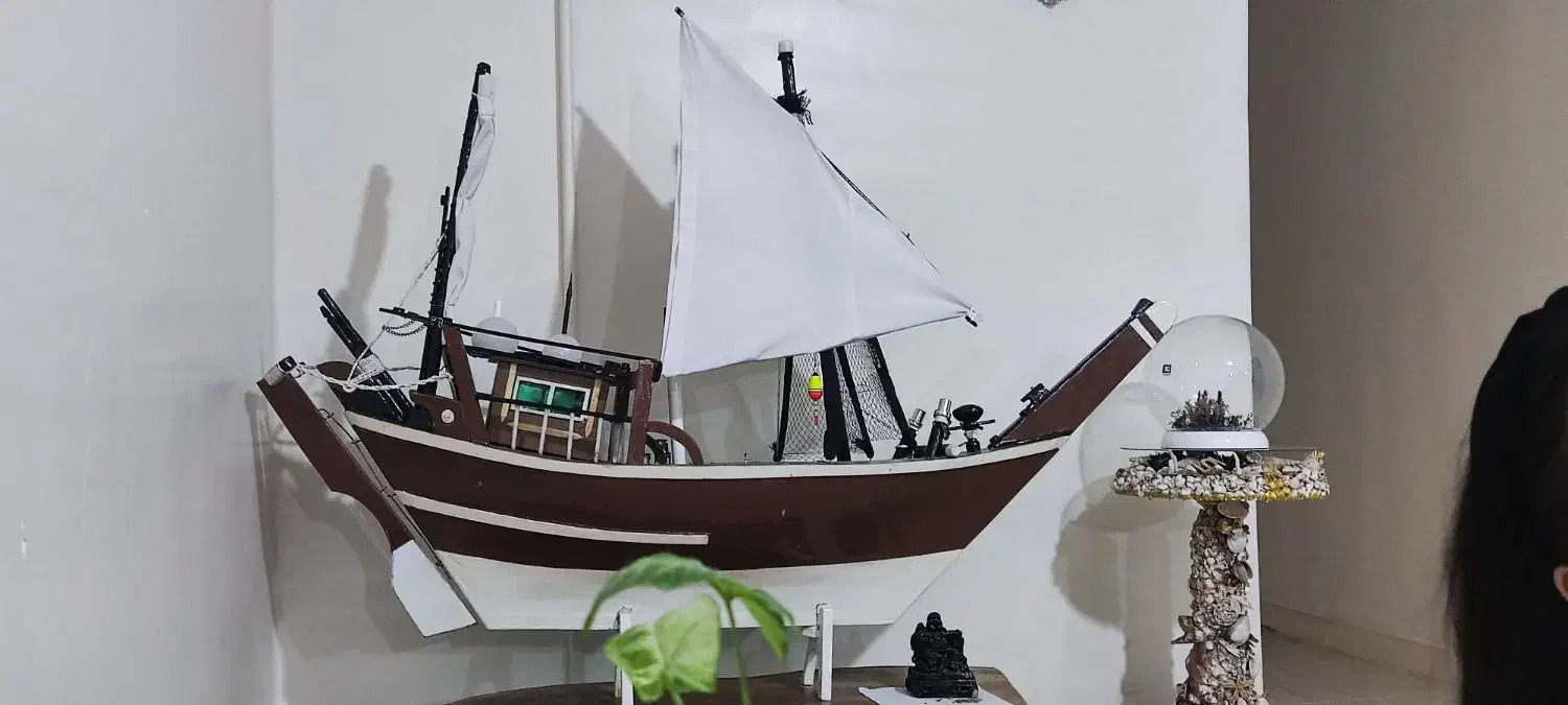 کشتی و لنج چوبی دکوری|مجسمه، تندیس، ماکت|اهواز, کوی فاطمیه|دیوار