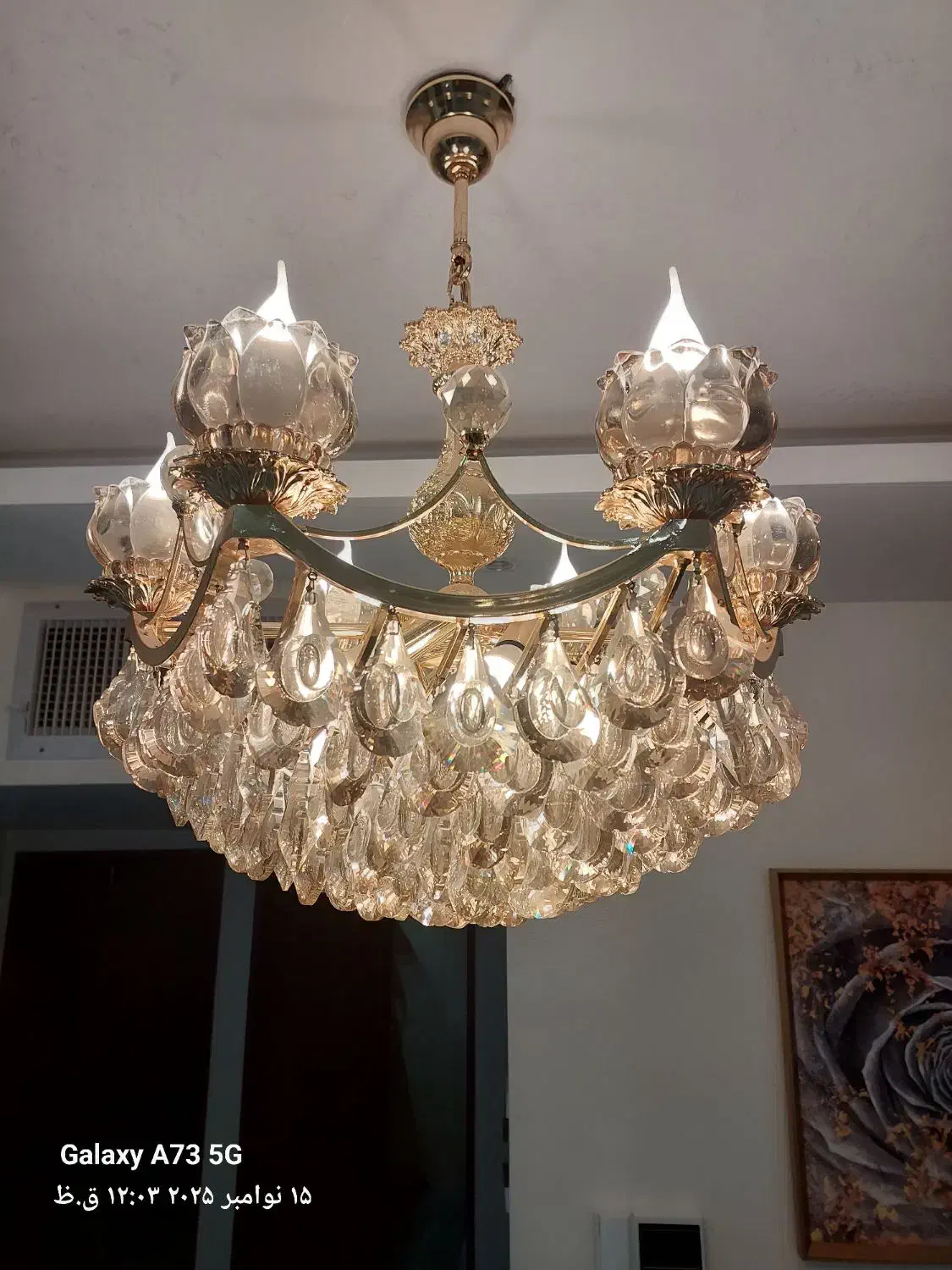 2 عدد لوستر|لوستر و چراغ آویز|شاهین‌شهر, شهرک هشت بهشت|دیوار