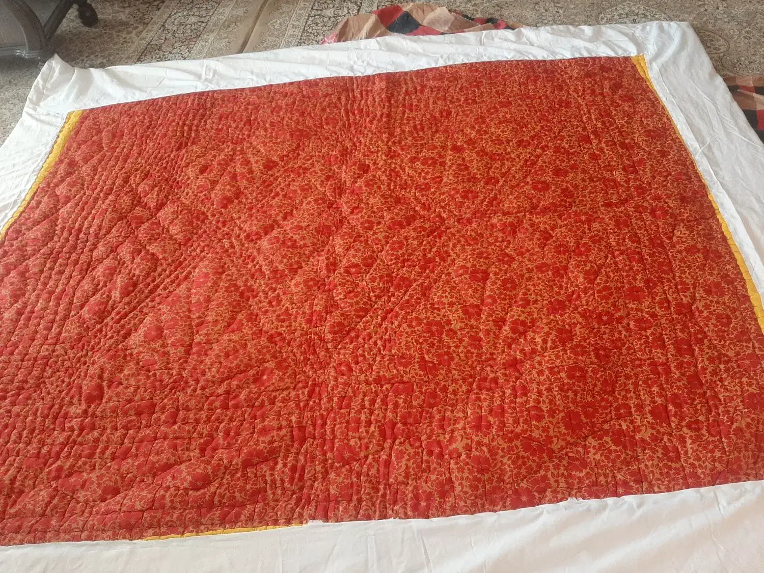 لحاف دونفره دست دوز|رختخواب، بالش، پتو|اصفهان, میرعماد|دیوار