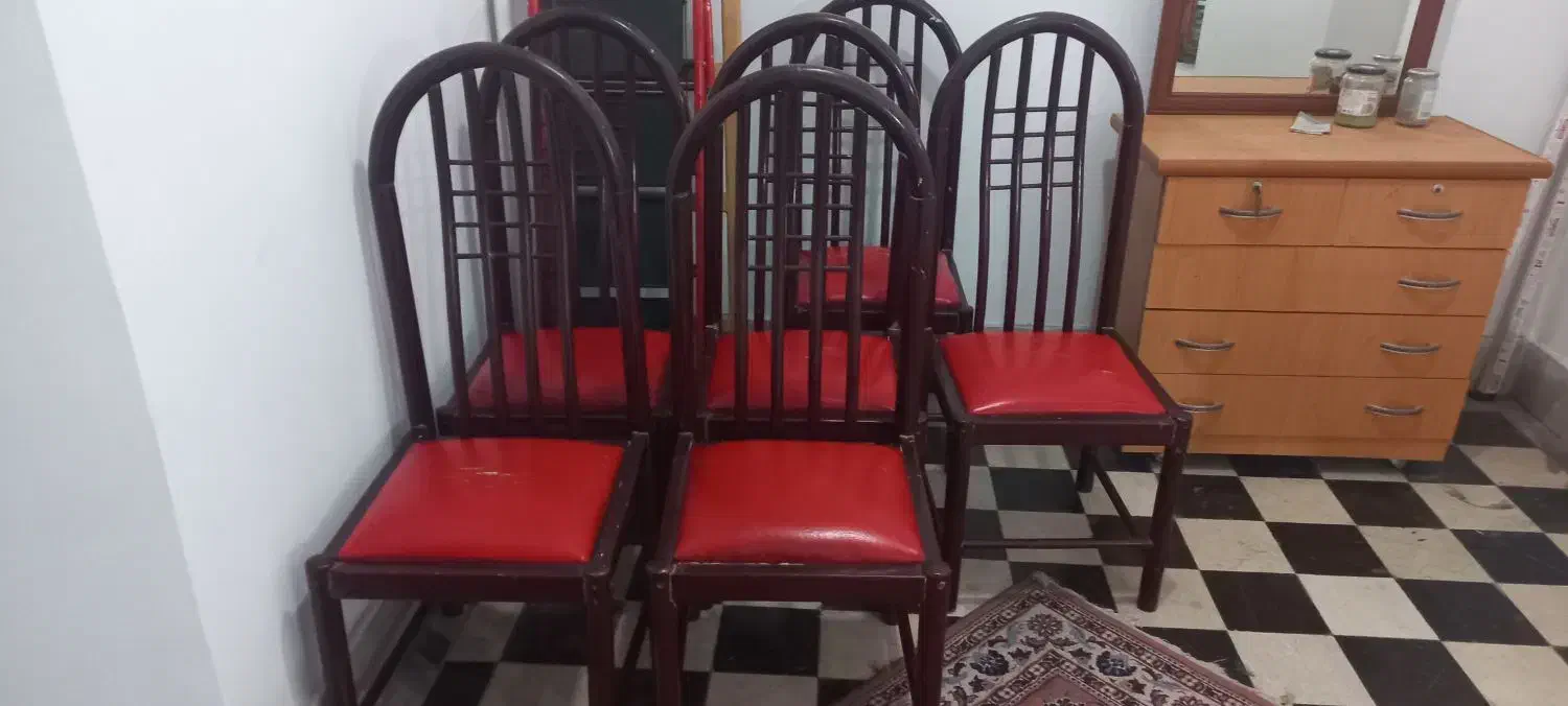 صندلی چوبی|میز و صندلی غذاخوری|رشت, اسماعیل آباد|دیوار