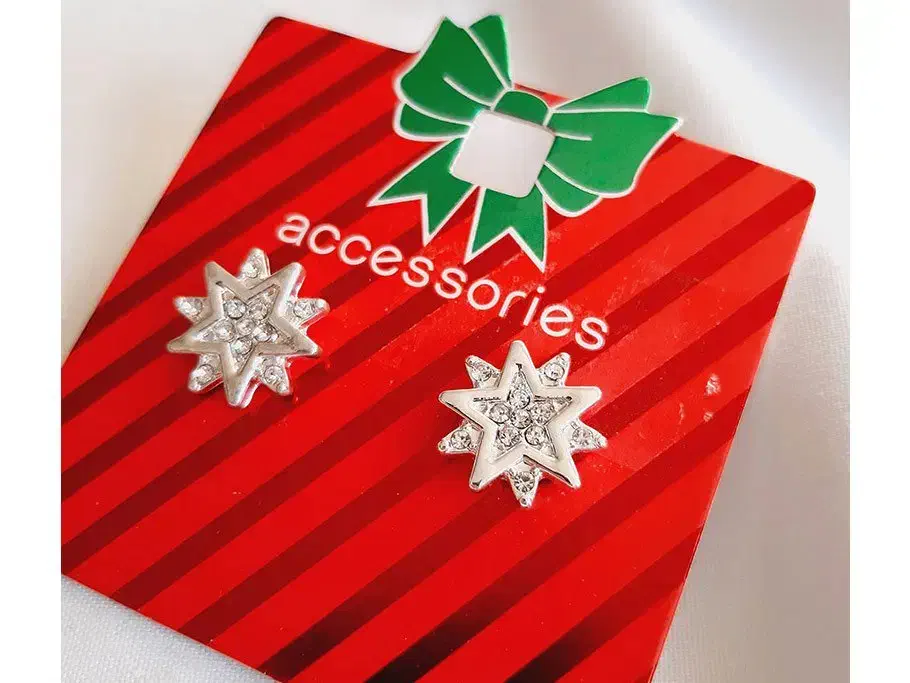 گوشواره میخی تکی ستاره نگینی نقره ای کیوت|بدلیجات|اردبیل, |دیوار