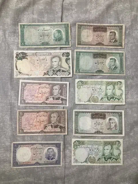 اسکناس شاهنشاهی|کلکسیون سکه، تمبر، اسکناس|رامسر, |دیوار